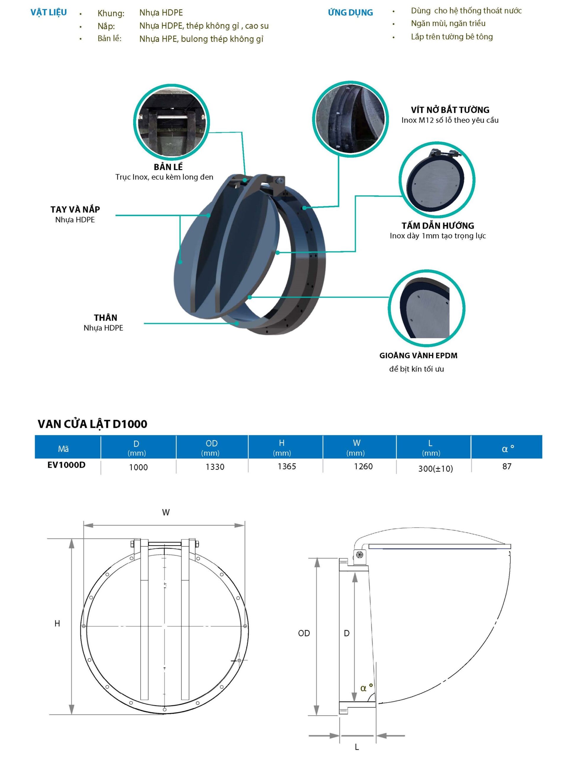 VAN CỬA LẬT D1000 (Mặt bích) 17 Thong so ky thuat 2 Page 4 scaled